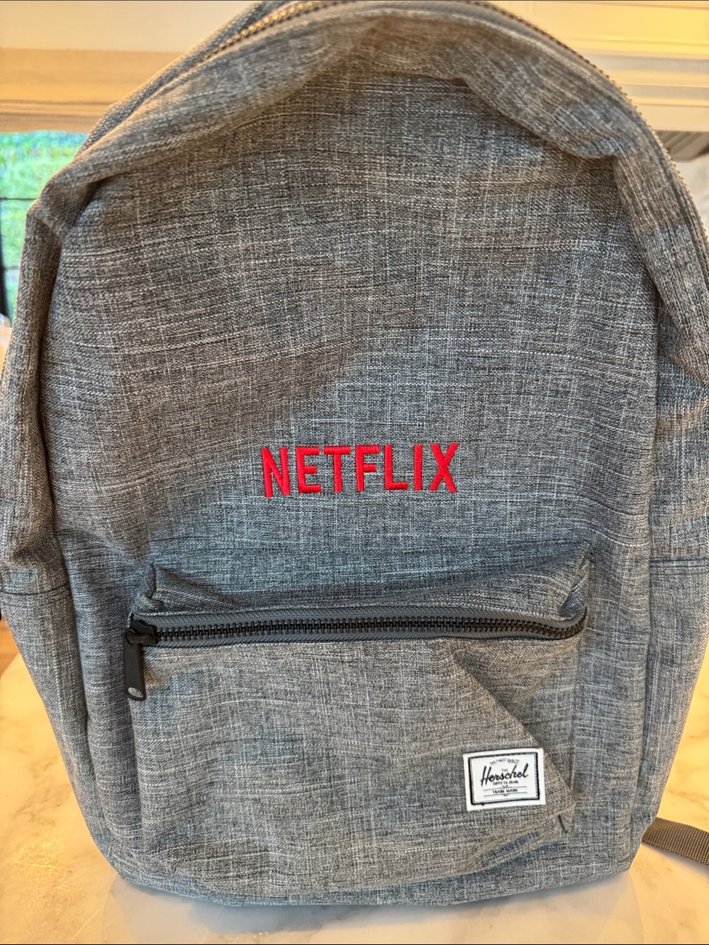 Herschel Supply Company Grey Backpack with Red Netflix Logo